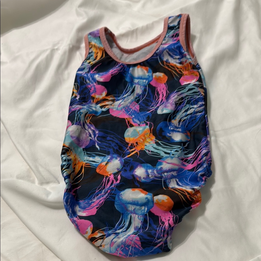 Black and Blue Jellyfish Print leotard - Picture 4 of 4
